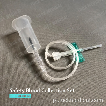 Conjunto de infusão de coleta de sangue de segurança